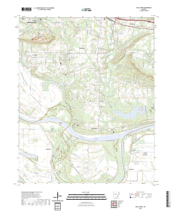 USGS Topographic Map – Holla Bend