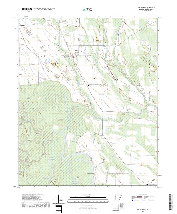 USGS Topographic Map – Holly Grove