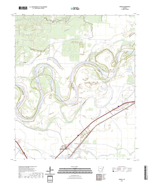 USGS Topographic Map – Homan