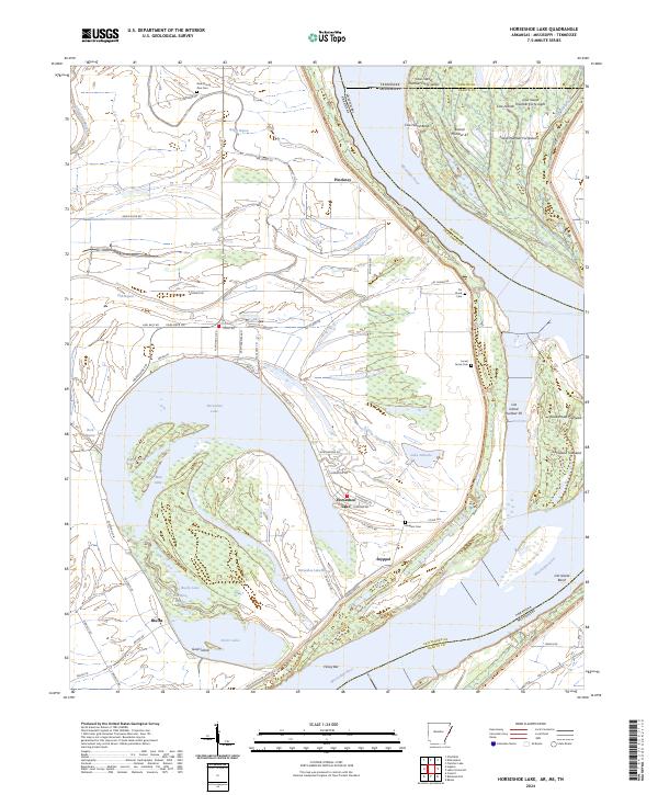 USGS Topographic Map – Horseshoe Lake