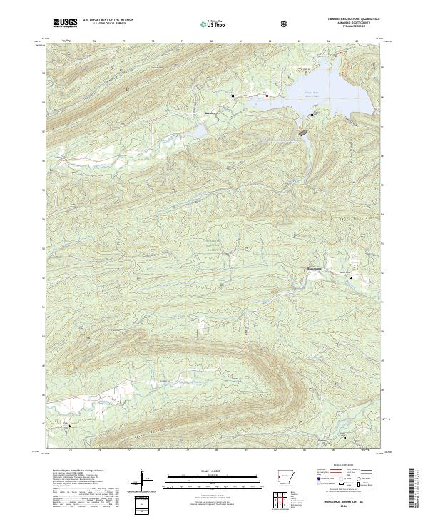 USGS Topographic Map – Horseshoe Mountain