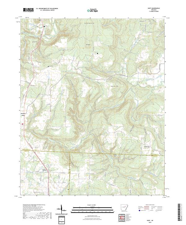 USGS Topographic Map – Huff