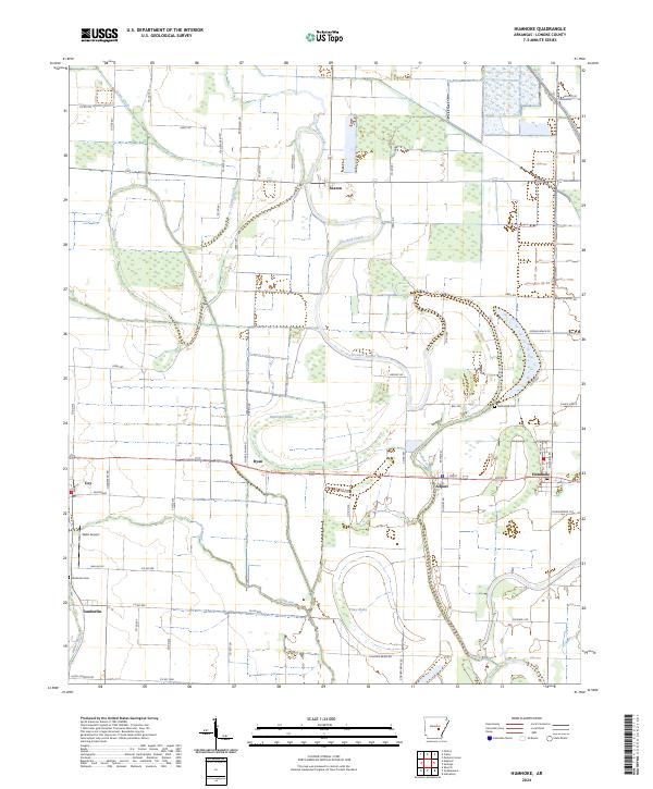 USGS Topographic Map – Humnoke