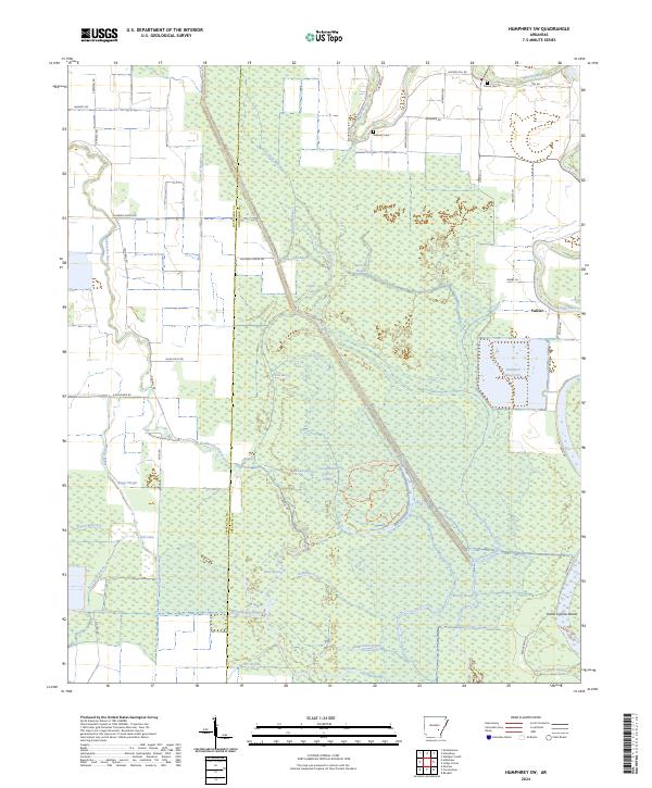 USGS Topographic Map – Humphrey SW