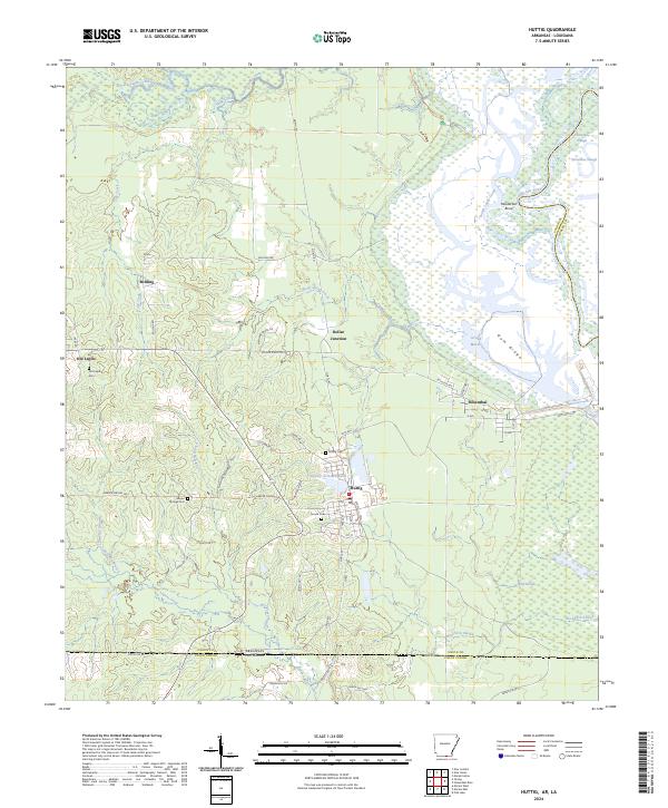 USGS Topographic Map – Huttig