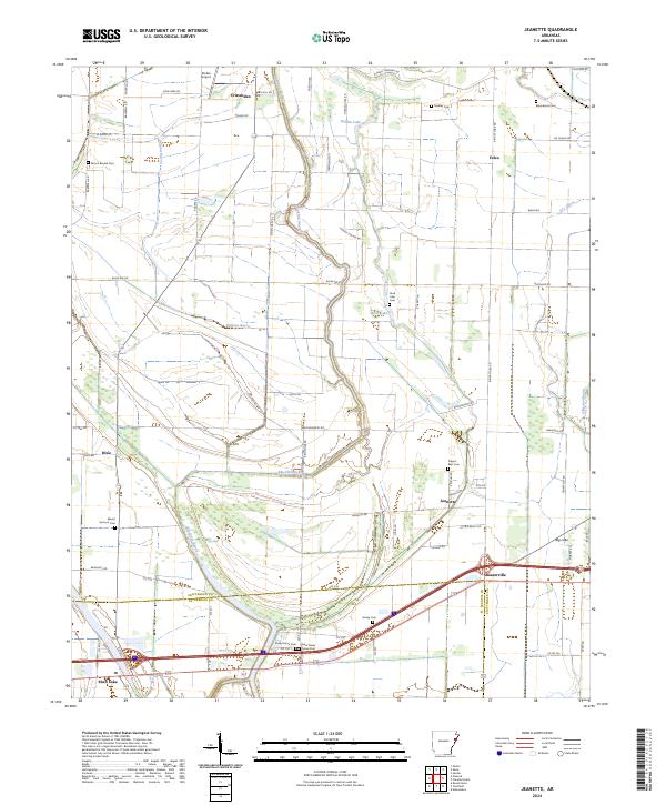 USGS Topographic Map – Jeanette