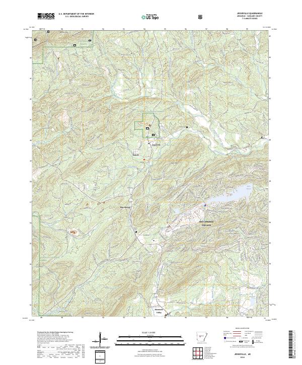 USGS Topographic Map – Jessieville