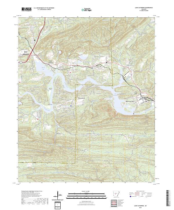USGS Topographic Map – Lake Catherine