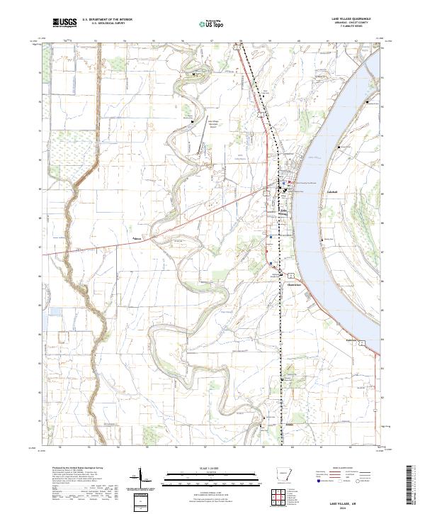 USGS Topographic Map – Lake Village