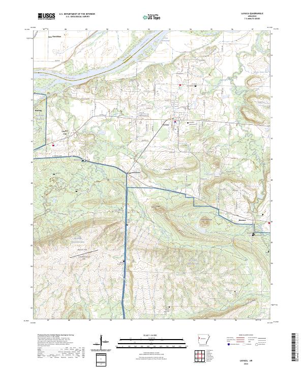 USGS Topographic Map – Lavaca