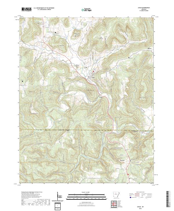 USGS Topographic Map – Leslie