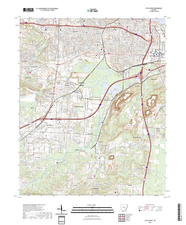 USGS Topographic Map – Little Rock