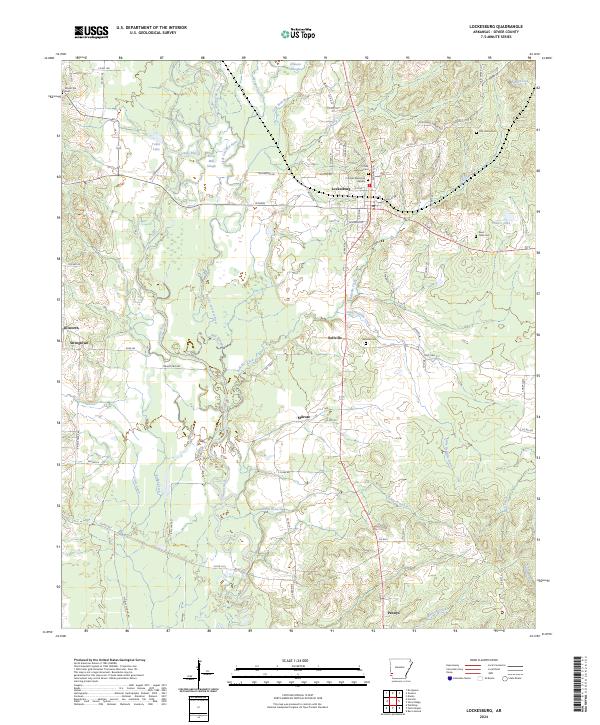 USGS Topographic Map – Lockesburg