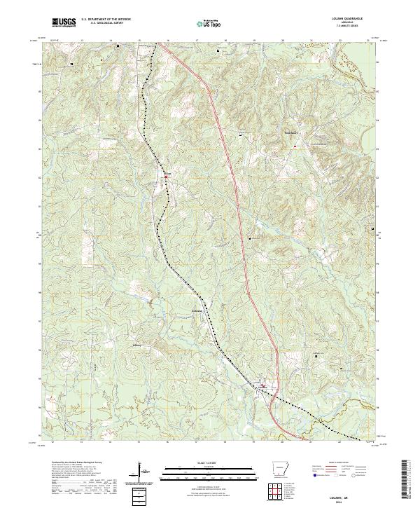 USGS Topographic Map – Louann