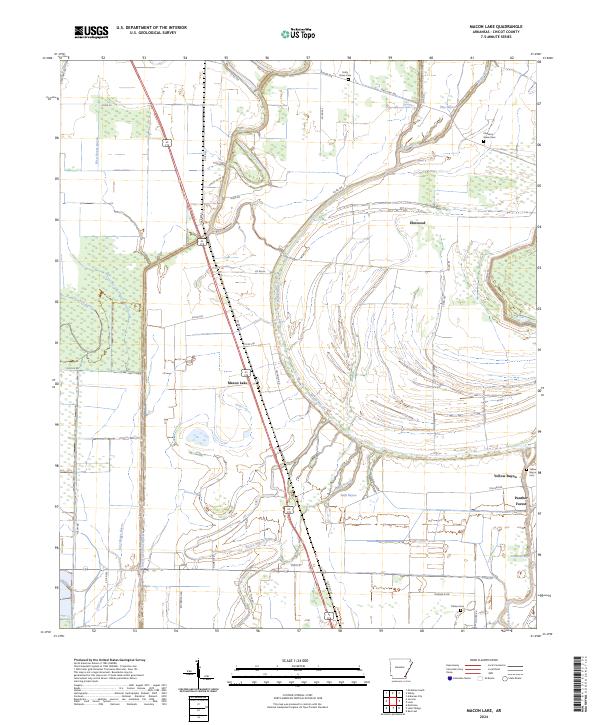 USGS Topographic Map – Macon Lake