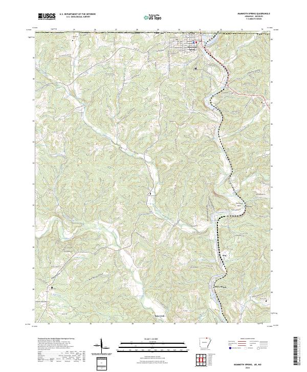 USGS Topographic Map – Mammoth Spring