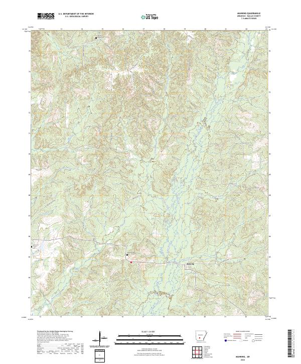 USGS Topographic Map – Manning