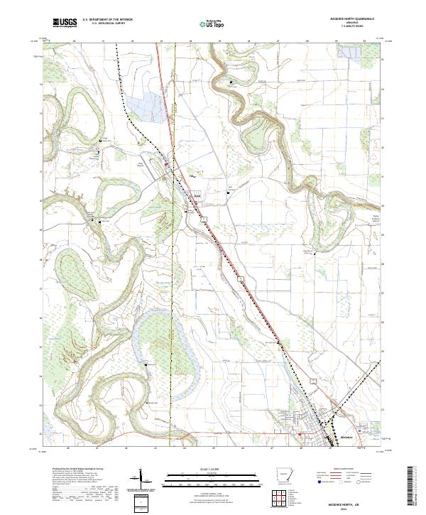 USGS Topographic Map – McGehee North