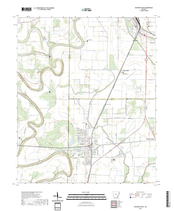 USGS Topographic Map – McGehee South