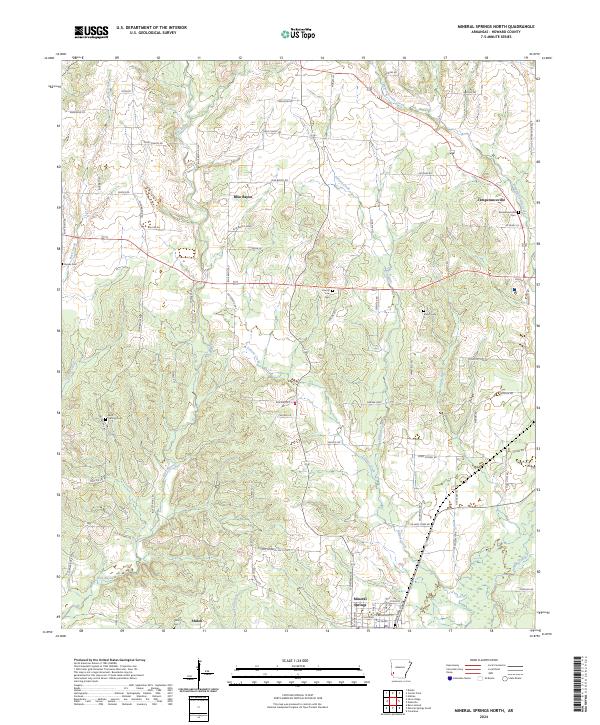 USGS Topographic Map – Mineral Springs North