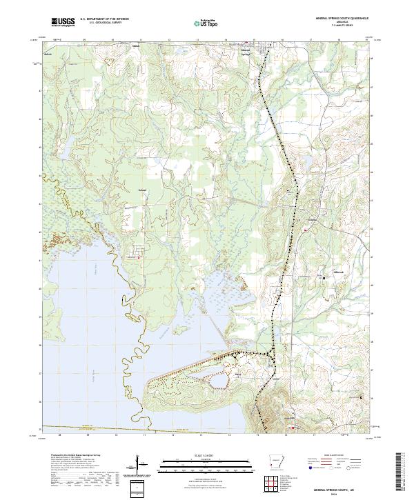 USGS Topographic Map – Mineral Springs South