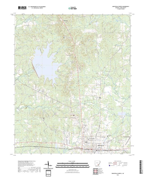 USGS Topographic Map – Monticello North