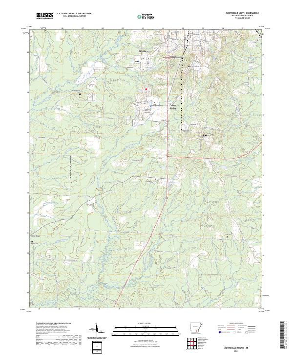 USGS Topographic Map – Monticello South