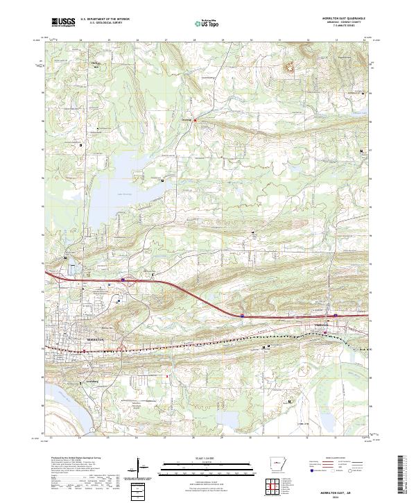USGS Topographic Map – Morrilton East
