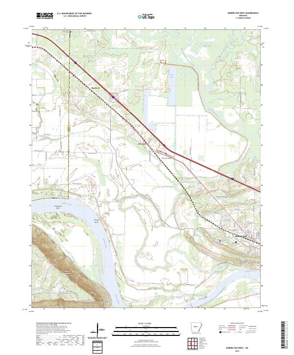 USGS Topographic Map – Morrilton West