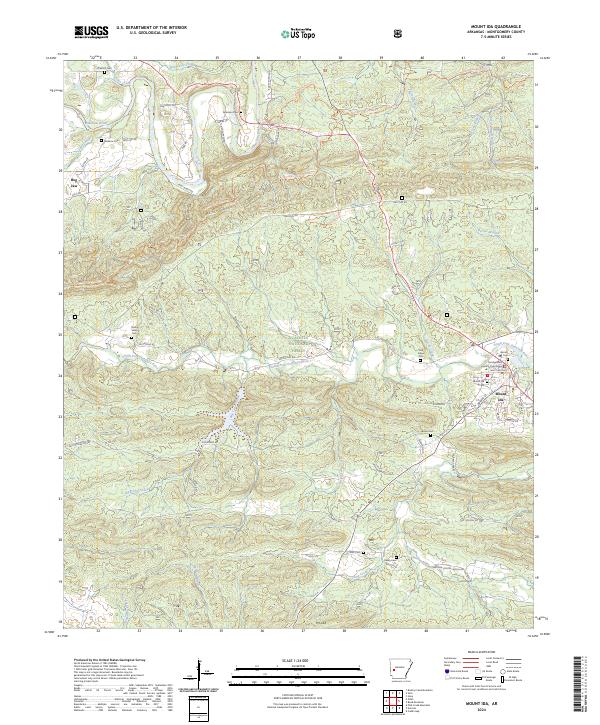 USGS Topographic Map – Mount Ida