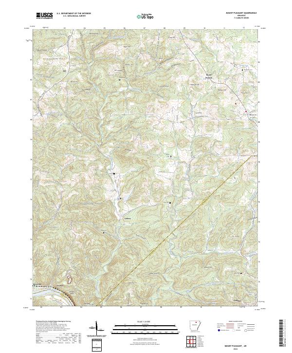 USGS Topographic Map – Mount Pleasant