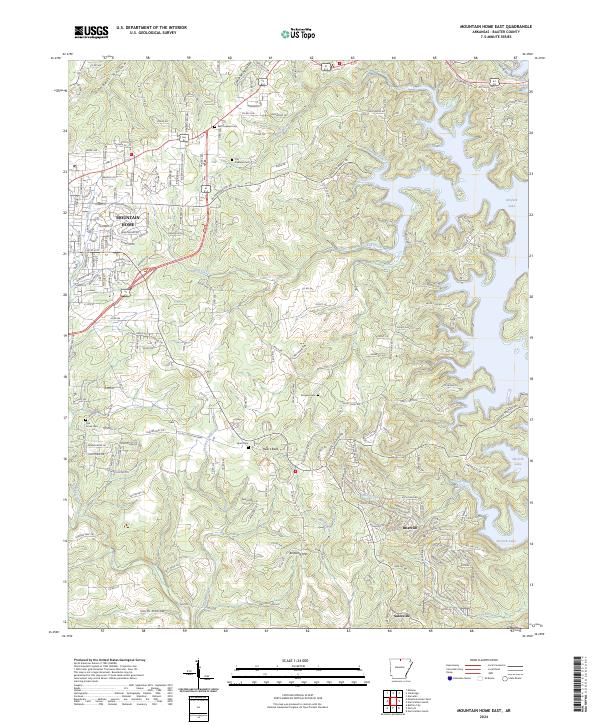 USGS Topographic Map – Mountain Home East