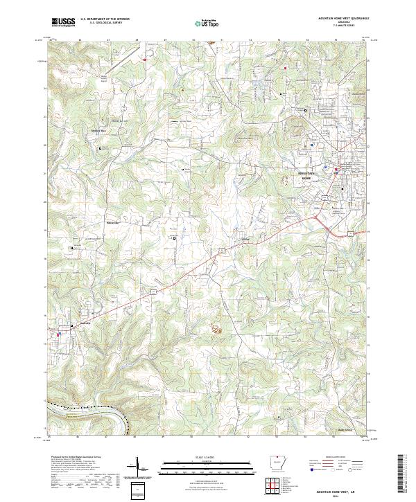USGS Topographic Map – Mountain Home West