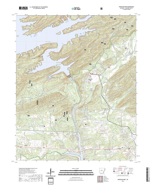 USGS Topographic Map – Mountain Pine