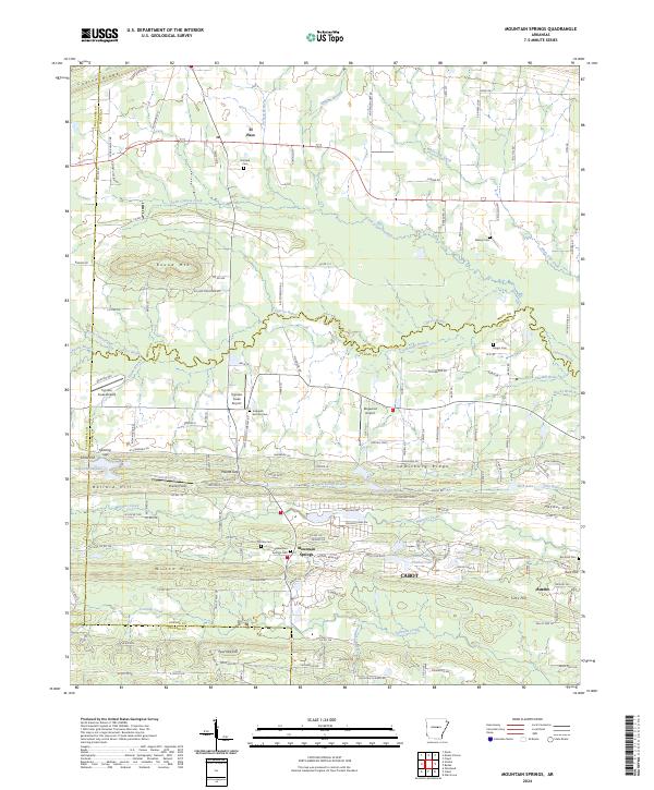 USGS Topographic Map – Mountain Springs