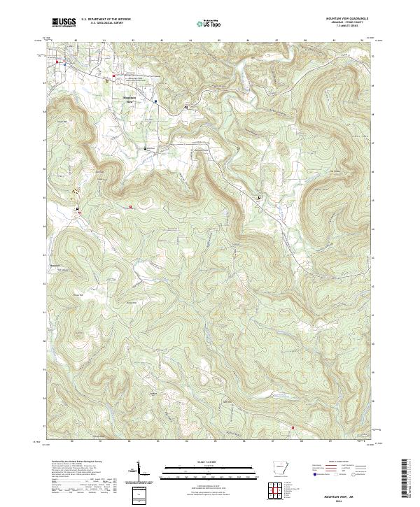 USGS Topographic Map – Mountain View