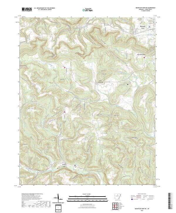 USGS Topographic Map – Mountain View SW