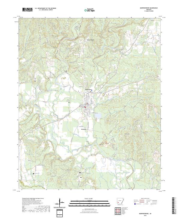 USGS Topographic Map – Murfreesboro