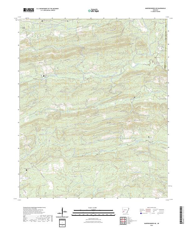 USGS Topographic Map – Murfreesboro NE