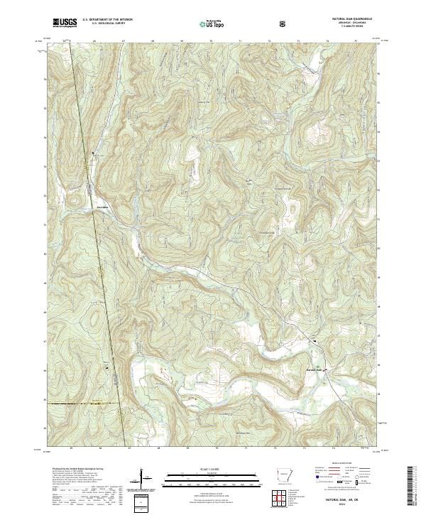 USGS Topographic Map – Natural Dam