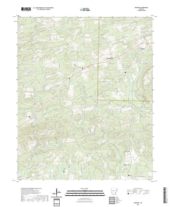 USGS Topographic Map – Newhope