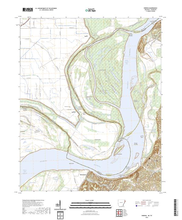 USGS Topographic Map – Nodena