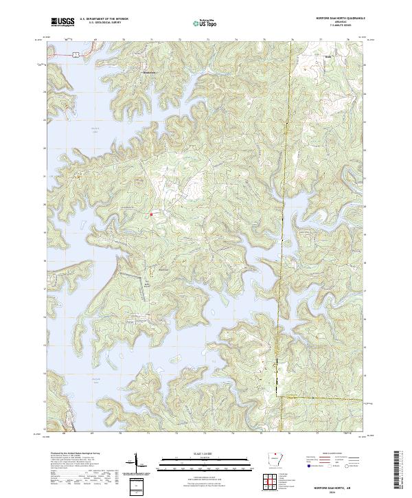 USGS Topographic Map – Norfork Dam North