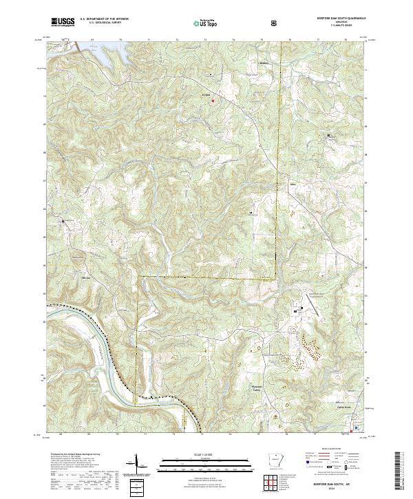 USGS Topographic Map – Norfork Dam South