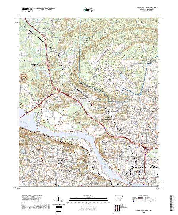 USGS Topographic Map – North Little Rock