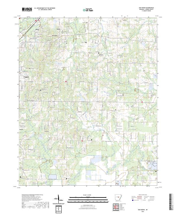 USGS Topographic Map – Oak Grove