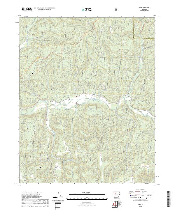 USGS Topographic Map – Oark