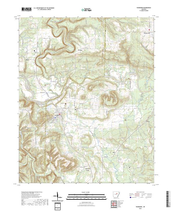 USGS Topographic Map – Pangburn