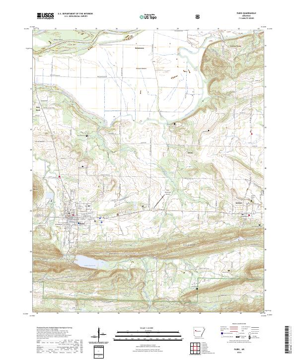 USGS Topographic Map – Paris