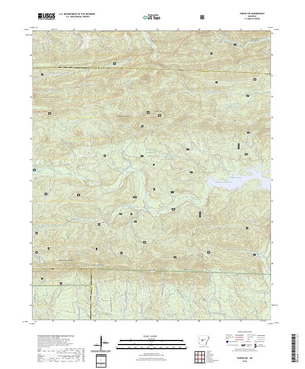 USGS Topographic Map – Paron SW